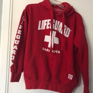 Red lifeguard hoodie